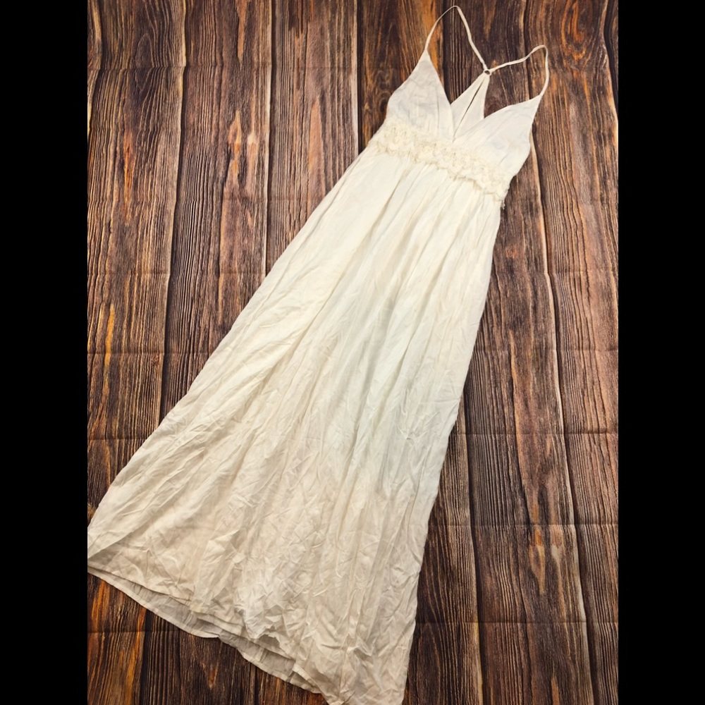 Lovers & Friends S white woven maxi dress